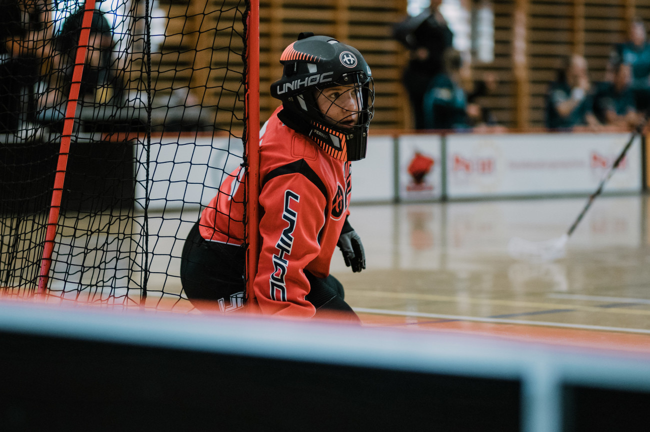 Victoria Halter von den Juniorinnen A glänzte bei ihrem Debüt im Tor des Damen II