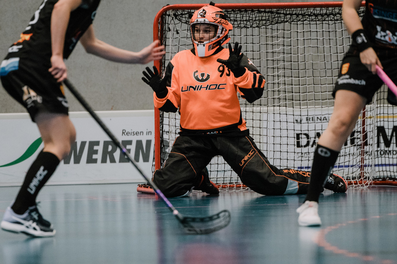 Manuela Haas im Tor zeigte am Sonntag ein erfolgreiches Comeback nach ihrer Babypause